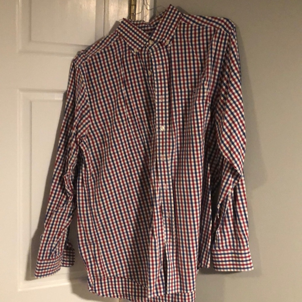 Vineyard Vines red and blue checked shirt